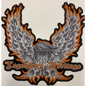 Large Embroidered Biker Patch Eagle Legendary Heritage